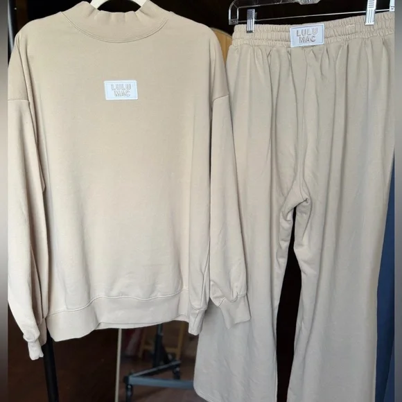 NWT Lulu Mac Tan Sweatpants - Picture 3 of 4